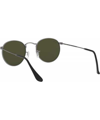 Rb3447 Round Metal Sunglasses Matte Gunmetal/G-15 Green $44.70 Round