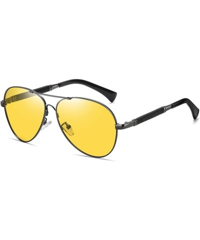 Polarized Men's Sunglasses Outdoor Vacation Sunshade Driving Sunglasses (Color : C, Size : Medium) Medium D $14.76 Designer