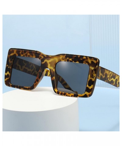 Square Large Frame Men and Women Outdoor Vacation Driving Decorative Sunglasses (Color : B, Size : 1) 1 D $18.53 Designer