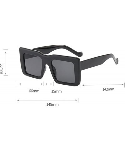 Square Large Frame Men and Women Outdoor Vacation Driving Decorative Sunglasses (Color : B, Size : 1) 1 D $18.53 Designer