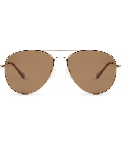 Polarized Aviator Sunglasses Classic Military Sunglasses (Scout) Gold $13.19 Aviator