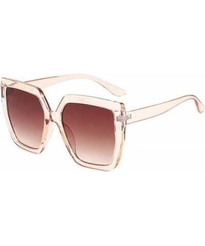 Large Square Sunglasses for Men and Women, Outdoor Holiday Sunshade Glasses (Color : E, Size : Medium) Medium F $15.23 Designer