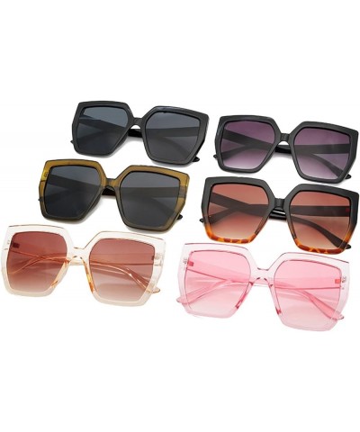 Large Square Sunglasses for Men and Women, Outdoor Holiday Sunshade Glasses (Color : E, Size : Medium) Medium F $15.23 Designer