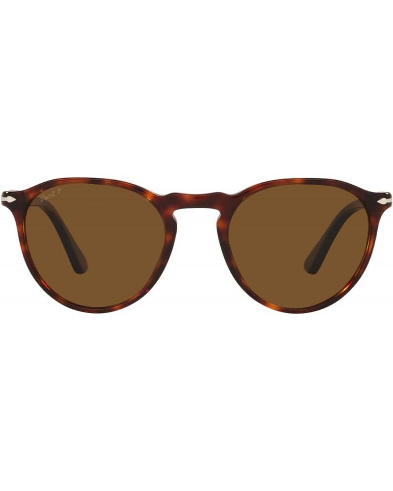 PO3286S Round Sunglasses Havana/Polarized Brown $162.97 Round