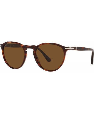 PO3286S Round Sunglasses Havana/Polarized Brown $162.97 Round