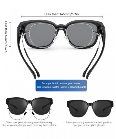 2PCS Oversized Fit Over Sunglasses for Women Men IF8001 2pcs Black + Gradient Red $13.02 Square