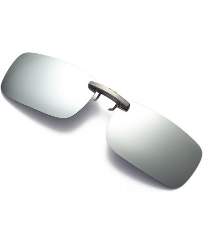 Oval Detachable Night Vision Lens Driving Metal Polarized Clip On Glasses Sunglasses Silver Free size $9.16 Oval