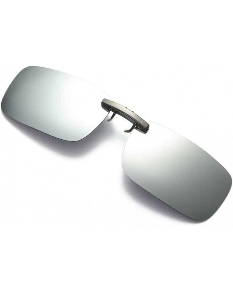 Oval Detachable Night Vision Lens Driving Metal Polarized Clip On Glasses Sunglasses Silver Free size $9.16 Oval