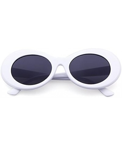 Authentic Clout Goggles Bold Oval Retro Mod Fashion Sunglasses Clout Round Lens White+checkered+pink 3 Packs $9.13 Oval