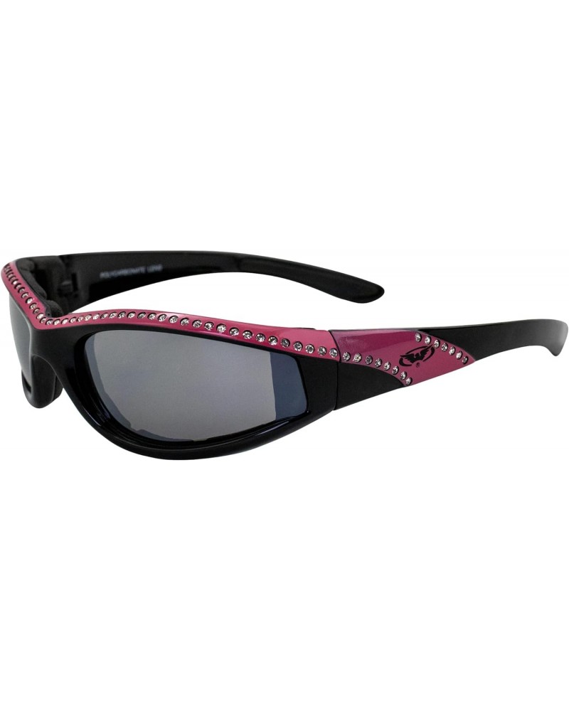 Size:One Size Marilyn 11 Pink FM Sunglasses- 86 Crystal Rhinestones- Flash Mirror Lenses $12.98 Designer