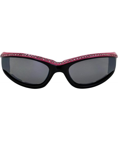 Size:One Size Marilyn 11 Pink FM Sunglasses- 86 Crystal Rhinestones- Flash Mirror Lenses $12.98 Designer