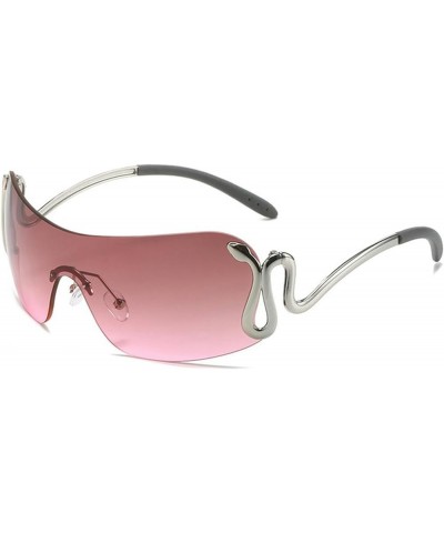 Frameless Sunglasses Women'S Men'S Sunglasses Women'S Sunglasses Uv400 Brown Pink $15.09 Designer