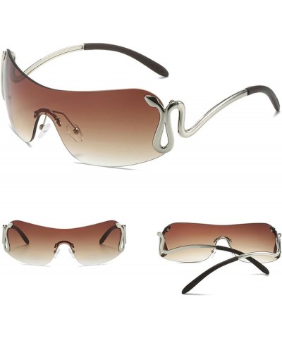 Frameless Sunglasses Women'S Men'S Sunglasses Women'S Sunglasses Uv400 Brown Pink $15.09 Designer