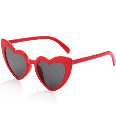 Heart Sunglasses Heart Effect Diffraction Glasses Festival Party Rave Light Accessories Heart Glasses UV400 Protection Red Fr...