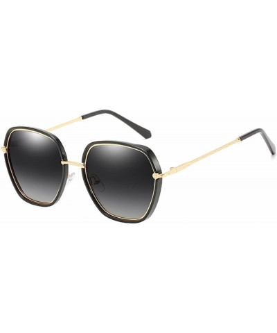 Fashion Ladies Metal Sunglasses Outdoor Vacation Beach Driving Sunglasses (Color : B, Size : Medium) Medium A $18.41 Designer