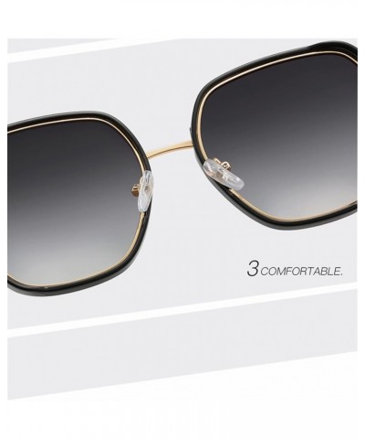 Fashion Ladies Metal Sunglasses Outdoor Vacation Beach Driving Sunglasses (Color : B, Size : Medium) Medium A $18.41 Designer