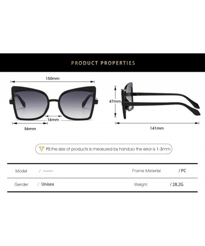 Cat Eye Fashion Men and Women Sunglasses Outdoor Vacation Sports (Color : F, Size : Medium) Medium G $16.71 Sport