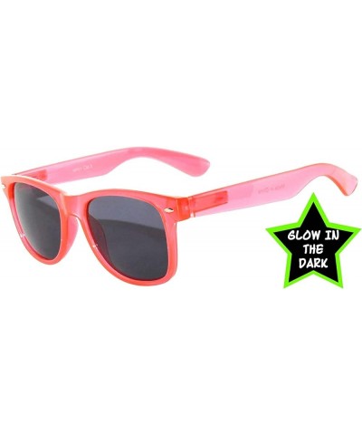 5,6,10,18 Pairs Classic Vintage Retro 80's Sunglasses Colored Frame 5 Pack Glow in Dark Smoke $11.60 Rectangular