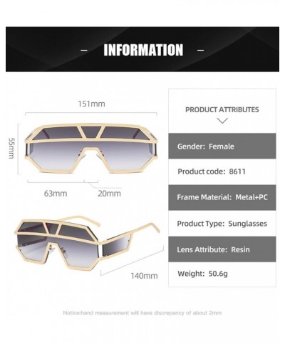 Large-Frame Sunglasses for Men and Women Street Shooting, Outdoor Vacation Driving Glasses (Color : D, Size : Medium) Medium ...