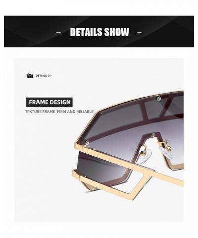 Large-Frame Sunglasses for Men and Women Street Shooting, Outdoor Vacation Driving Glasses (Color : D, Size : Medium) Medium ...