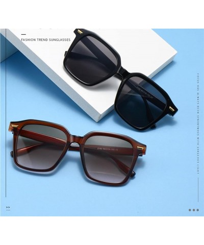 Fashion Street Shooting Men and Women Sunglasses Large Frame Outdoor Summer Beach Sun Shade Decorative Sunglasses (Color : E,...