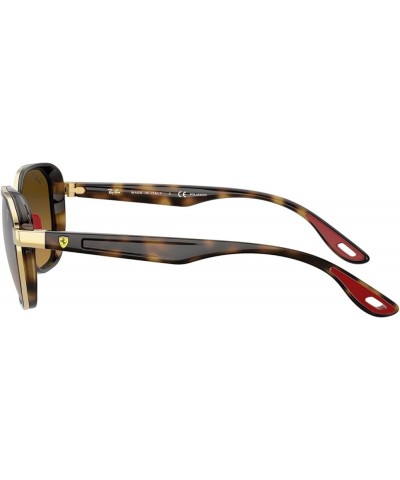 Rb3674m Scuderia Ferrari Collection Round Sunglasses Gold/Chromance Brown Mirrored Grey Polarized $88.90 Wayfarer