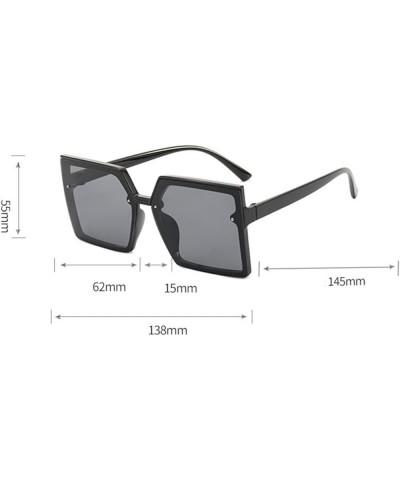 Large Frame Square Male and Female Outdoor Driving Decorative Sunglasses (Color : A, Size : 1) 1 B $12.03 Designer