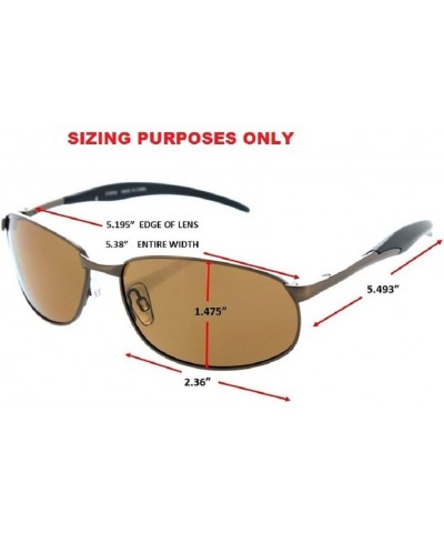 Metal Wrap Frame Polarized Fisherman Sunglasses Golf Cycling Flying Outdoor Sports Bronze/Brown $9.66 Sport