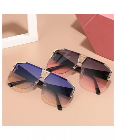 Large Frame Fashion Square Sunglasses for Men and Women for Outdoor Vacation (Color : B, Size : Medium) Medium B $20.12 Designer