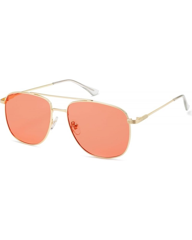 Polarized Aviator Sunglasses Womens Men Trendy Designer Shades SJ1218 Light Brown $8.61 Aviator