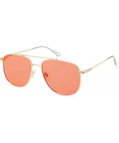 Polarized Aviator Sunglasses Womens Men Trendy Designer Shades SJ1218 Light Brown $8.61 Aviator