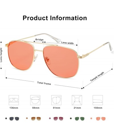 Polarized Aviator Sunglasses Womens Men Trendy Designer Shades SJ1218 Light Brown $8.61 Aviator