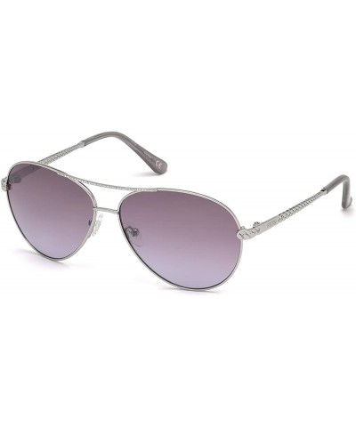 Women's Gu7470-s Aviator Sunglasses Shiny Light Nickeltin & Gradient $29.05 Aviator