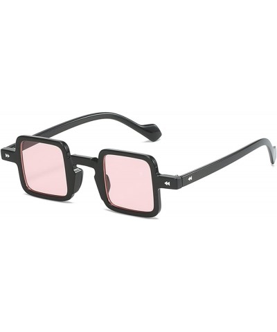 Square Frame Retro Men and Women Sunglasses Outdoor Vacation Punk Sunglasses (Color : 6, Size : 1) 1 6 $13.91 Designer