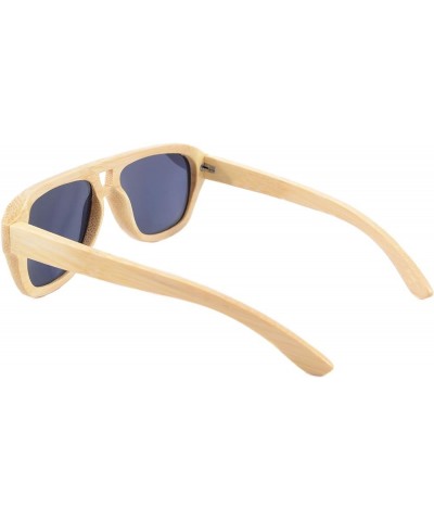 Oversized Bamboo Wood Sunglasses Square Retro Polarized Glasses-Z6015 Bamboo Nature gold $20.99 Wayfarer