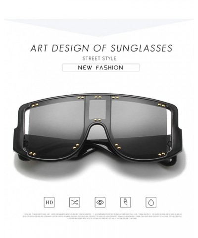 Fashion Large Frame Punk Outdoor Vacation Beach Sunglasses for Men and Women (Color : E, Size : 1) 1 C $18.11 Designer