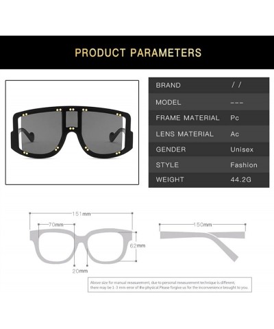 Fashion Large Frame Punk Outdoor Vacation Beach Sunglasses for Men and Women (Color : E, Size : 1) 1 C $18.11 Designer