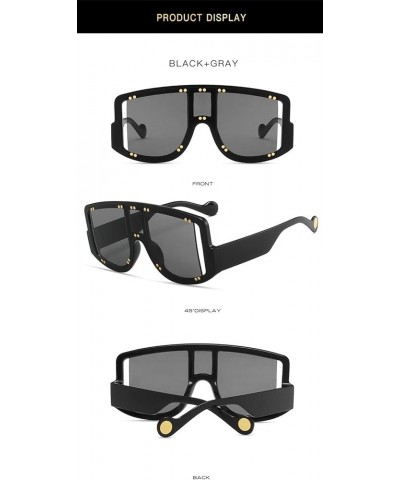 Fashion Large Frame Punk Outdoor Vacation Beach Sunglasses for Men and Women (Color : E, Size : 1) 1 C $18.11 Designer