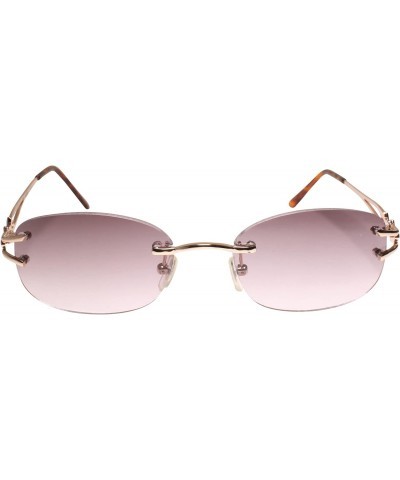 Old Retro Fashion Womens Tinted Lens Rimless Gold 1.00 Reading Sun Glasses $9.02 Oval