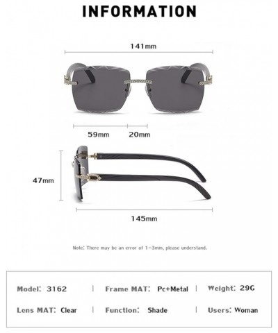 Rimless Fashion Sunglasses for Men and Women Holiday Beach Party Decorative Sunglasses (Color : C, Size : 1) 1 E $16.33 Rimless