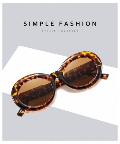 Oval Men and Women Sunglasses Vacation Beach Fashion Decorative Sunglasses (Color : 4, Size : 1) 1 5 $10.86 Designer