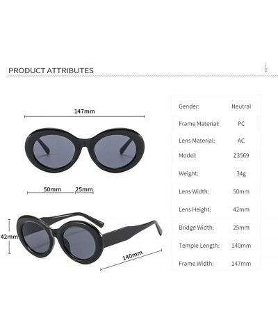 Oval Men and Women Sunglasses Vacation Beach Fashion Decorative Sunglasses (Color : 4, Size : 1) 1 5 $10.86 Designer