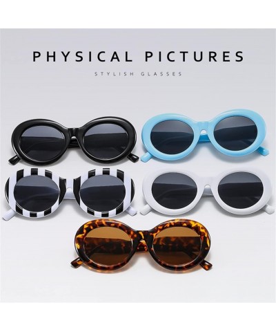 Oval Men and Women Sunglasses Vacation Beach Fashion Decorative Sunglasses (Color : 4, Size : 1) 1 5 $10.86 Designer