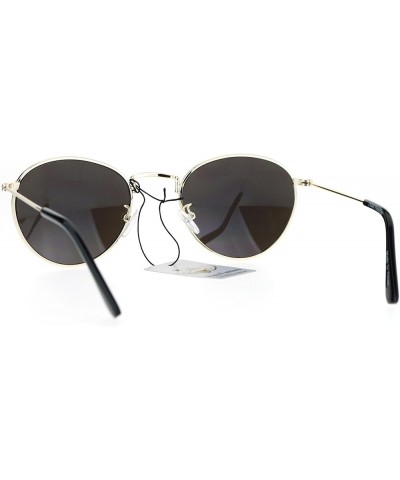 Round Oval Metal Frame Vintage Fashion Sunglasses Mirror Lens UV 400 Gold (Blue Mirror) $8.61 Oval