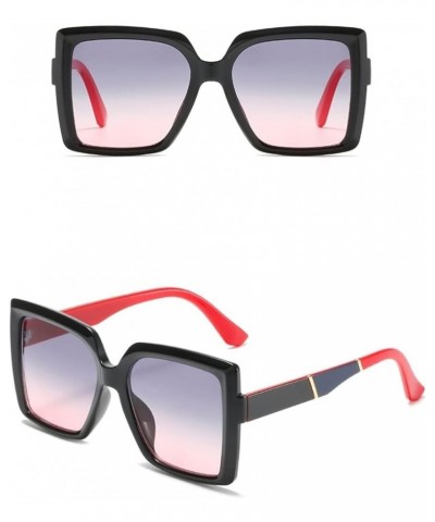 Large Frame Women's and Men's Square Sunglasses Street Shooting Glasses (Color : B, Size : Medium) Medium B $25.11 Designer