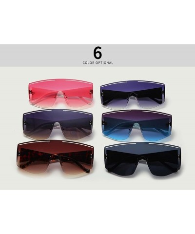 Large Frame One-Piece Sunglasses for Men and Women, Outdoor Sunshade Holiday Street Photography Glasses (Color : B, Size : Me...