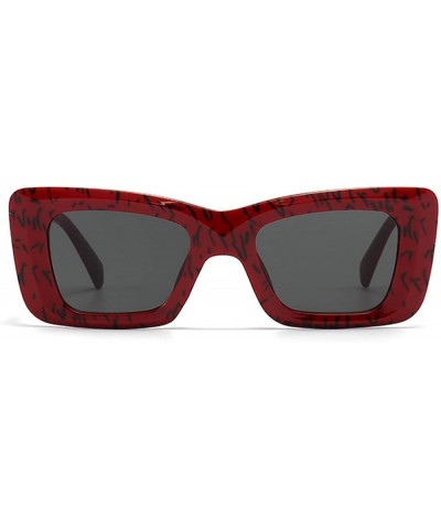 Retro Cat Eye Sunglasses Women Fashion Gradient UV400 Men Sun Glasses 2pcs Red&white $9.18 Cat Eye