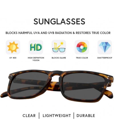 Sunglasses for Men and Women Trendy and Cool Sun Glasses, Retro Vintage Rectangle Shades Trento Tortoise $17.50 Rectangular