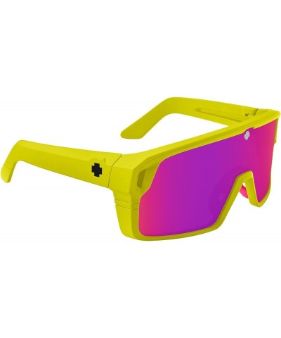 Optic Monolith, Cylindrical Shield Sunglasses, Color and Contrast Enhancing Lenses Multi Happy Gray Green Pink Spectra Mirror...