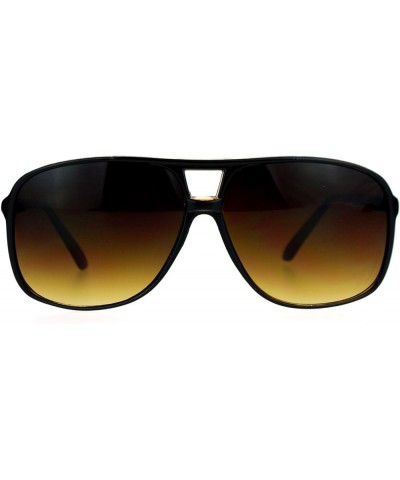 Oversize Large Thin Plastic Racer Mens Sport Sunglasses Black Brown / Brown $10.59 Rimless